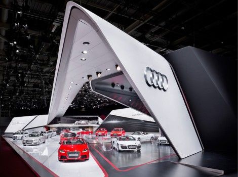 奧迪汽車展覽，車展，汽車展臺(tái)